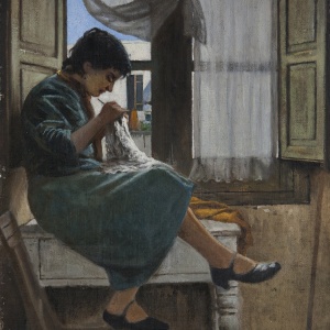 Giuseppe Scano, Donna alla finestra,1930, Ph. Confinivisivi - Pierluigi Dessì