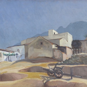 Giovanni Ciusa Romagna, Paesaggio con carro, 1931, Comune di Nuoro, Ph. Confinivisivi - Pierluigi Dessì