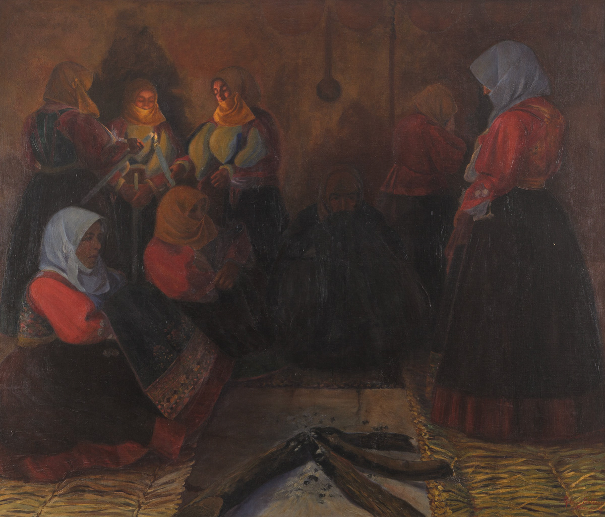 Antonio Ballero Sa ria olio su tela 1908 Collezione MAN