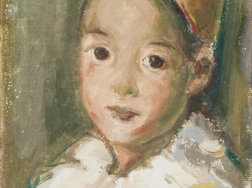 Bambina di Desulo con cuffietta