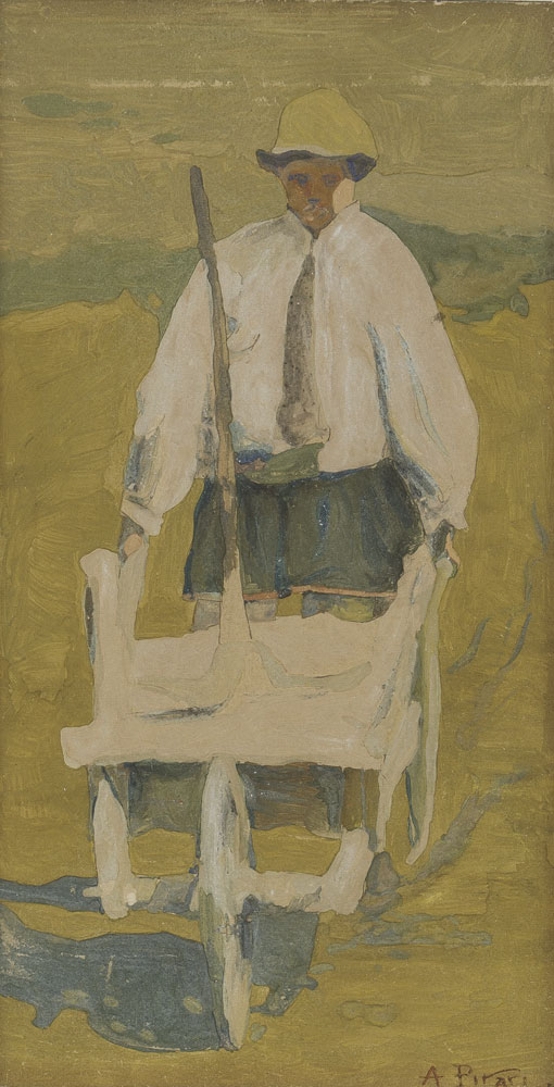 Antonio Pirari La fabbrica 1934 tempera su carta MAN