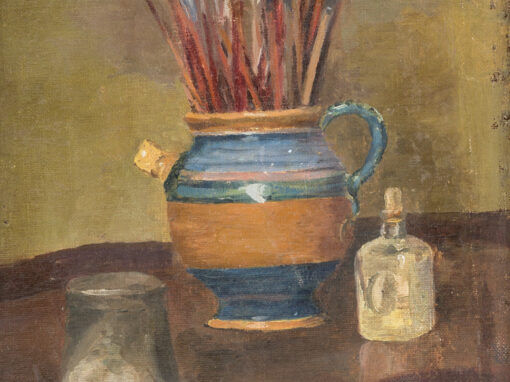 Vasetto con pennelli