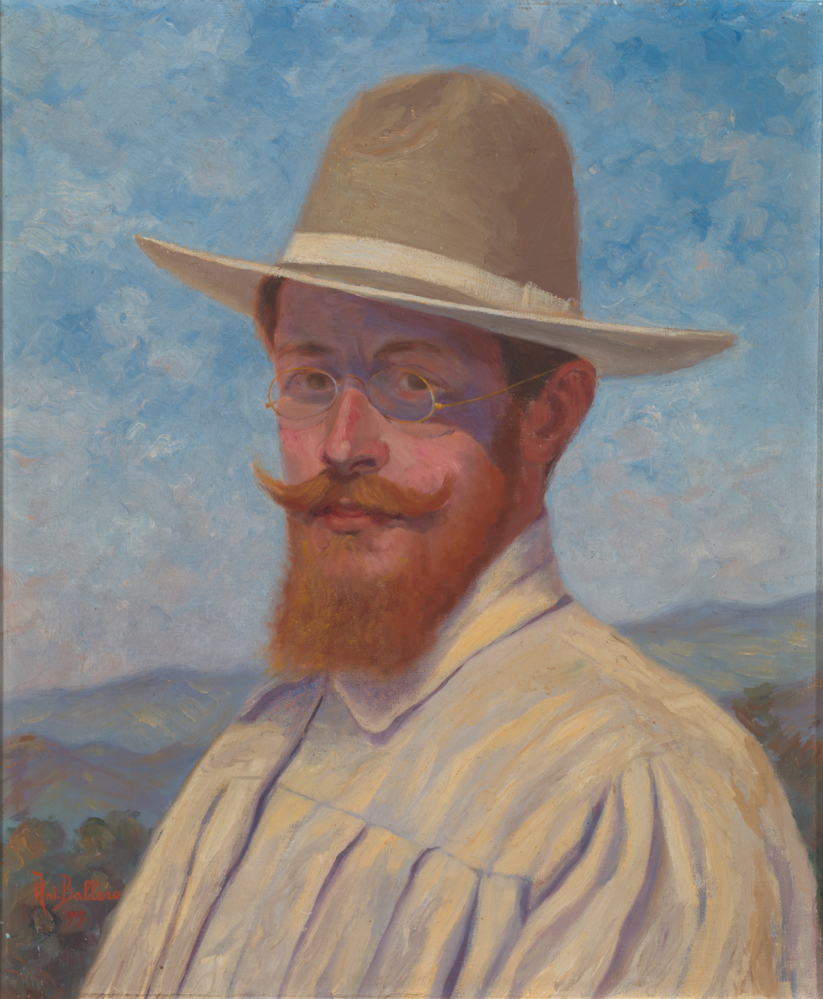 ANTONIO BALLERO Autoritratto al sole, 1907 olio su tela, 60 x 50,3 cm collezione Banco di Sardegna